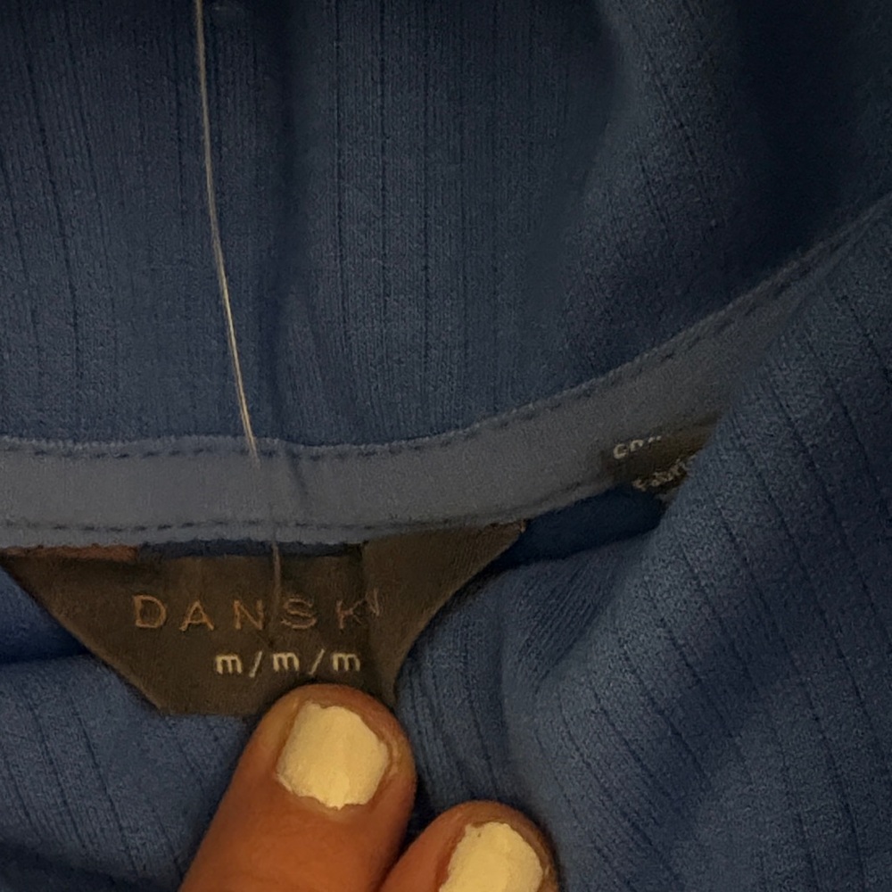 Dansk Blue Ribbed Knit Top - Picture 2 of 3